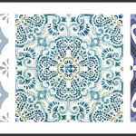 best blue and white floor tile