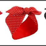 best red bandana with white polka dots