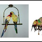 best stained glass parrot lamp