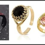 best gold ring with black stone