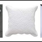 best white quilted euro sham